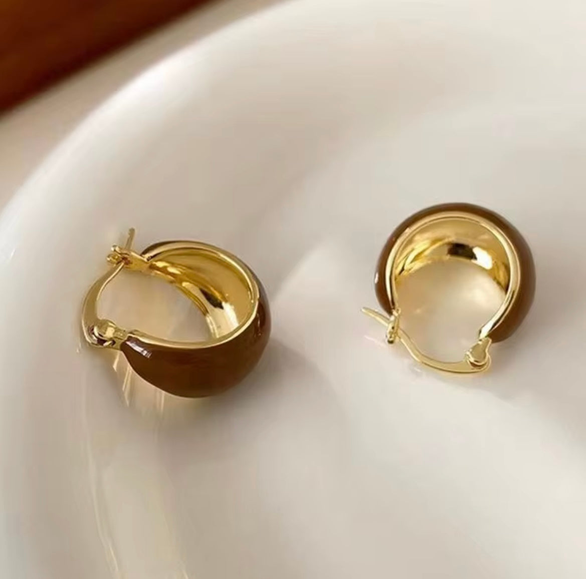 Dripping Oil U-Shaped Earring