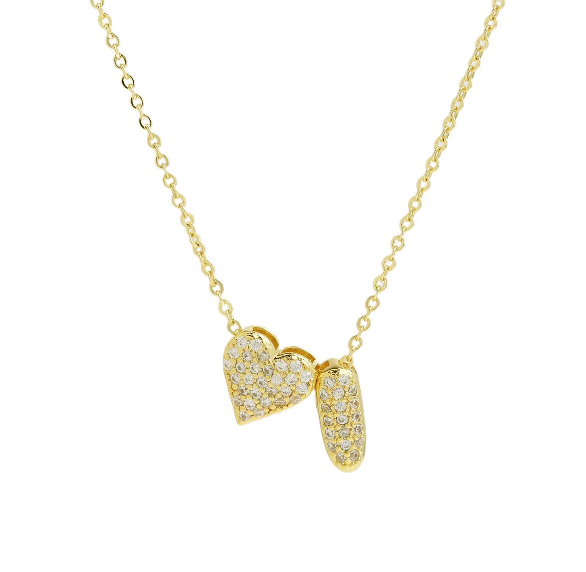 18k Gold Plated Custom Initial Heart Pendant