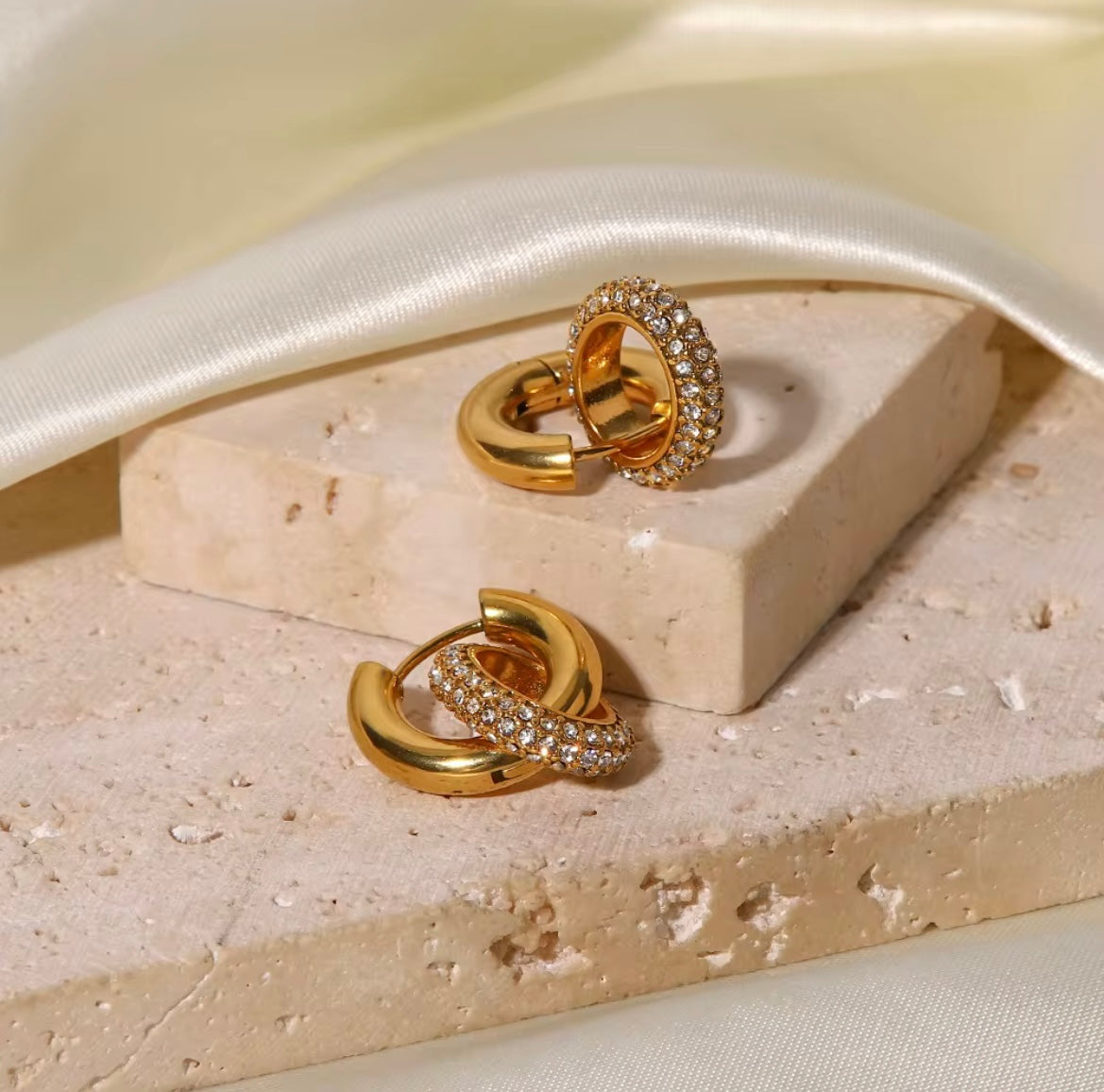 Geometric Oval Circle Earrings