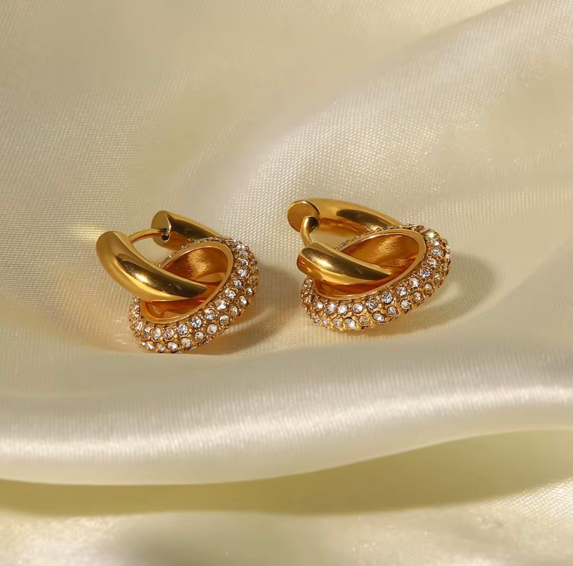 Geometric Oval Circle Earrings