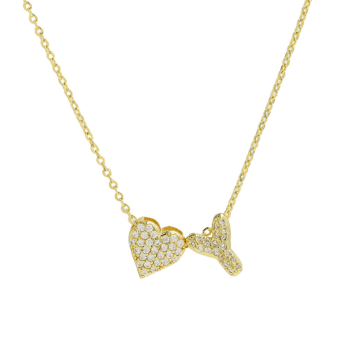 18k Gold Plated Custom Initial Heart Pendant