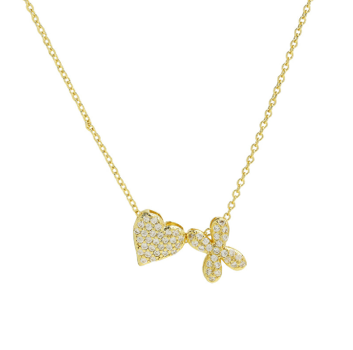 18k Gold Plated Custom Initial Heart Pendant