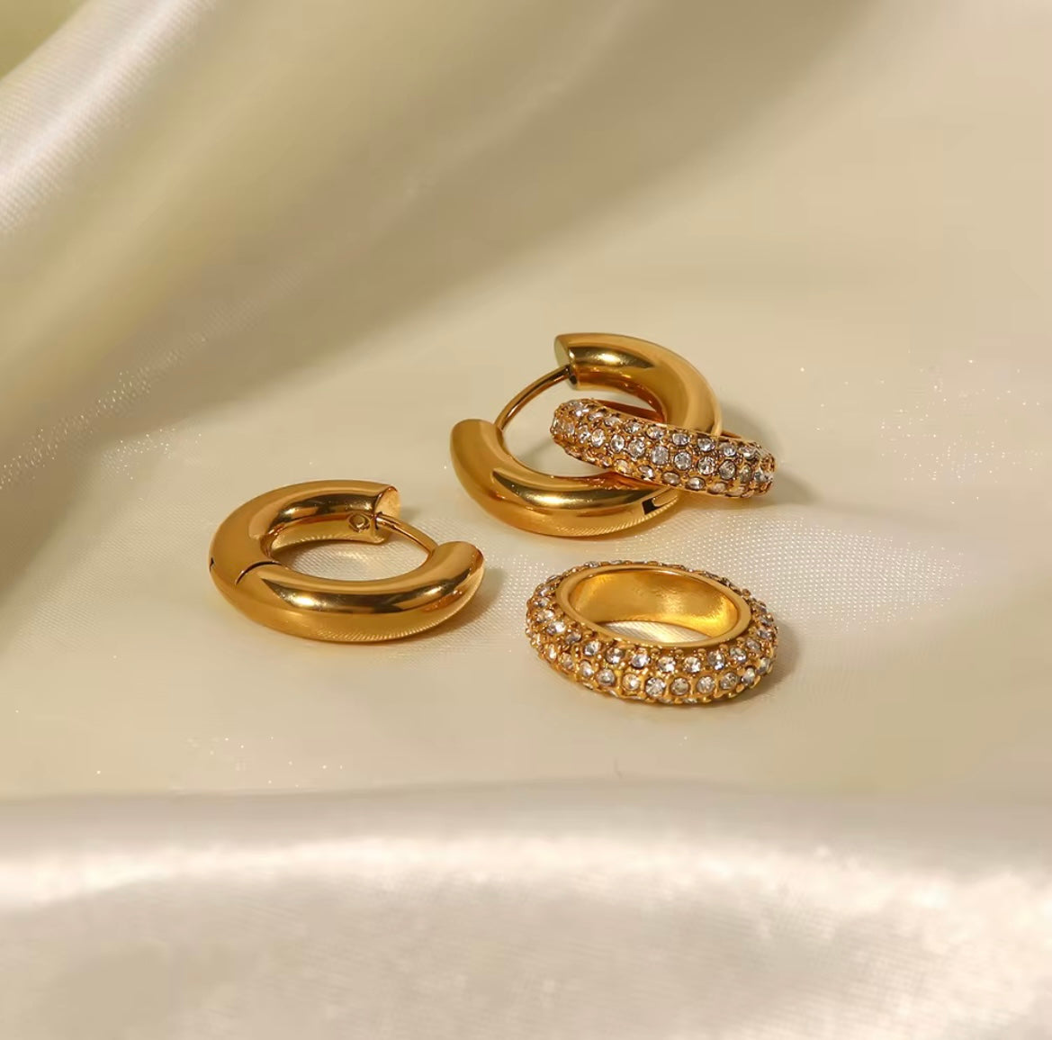 Geometric Oval Circle Earrings