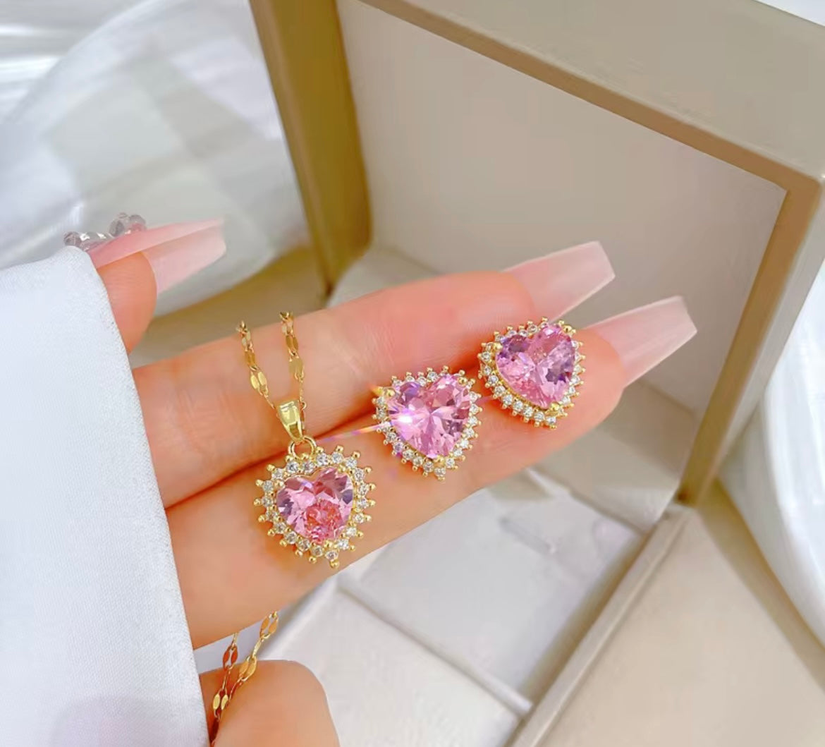 Pink Aurora Heart Set