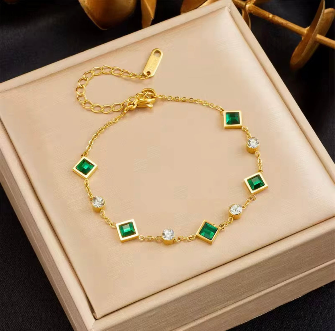 Stainless Steel Green Party jewellery 