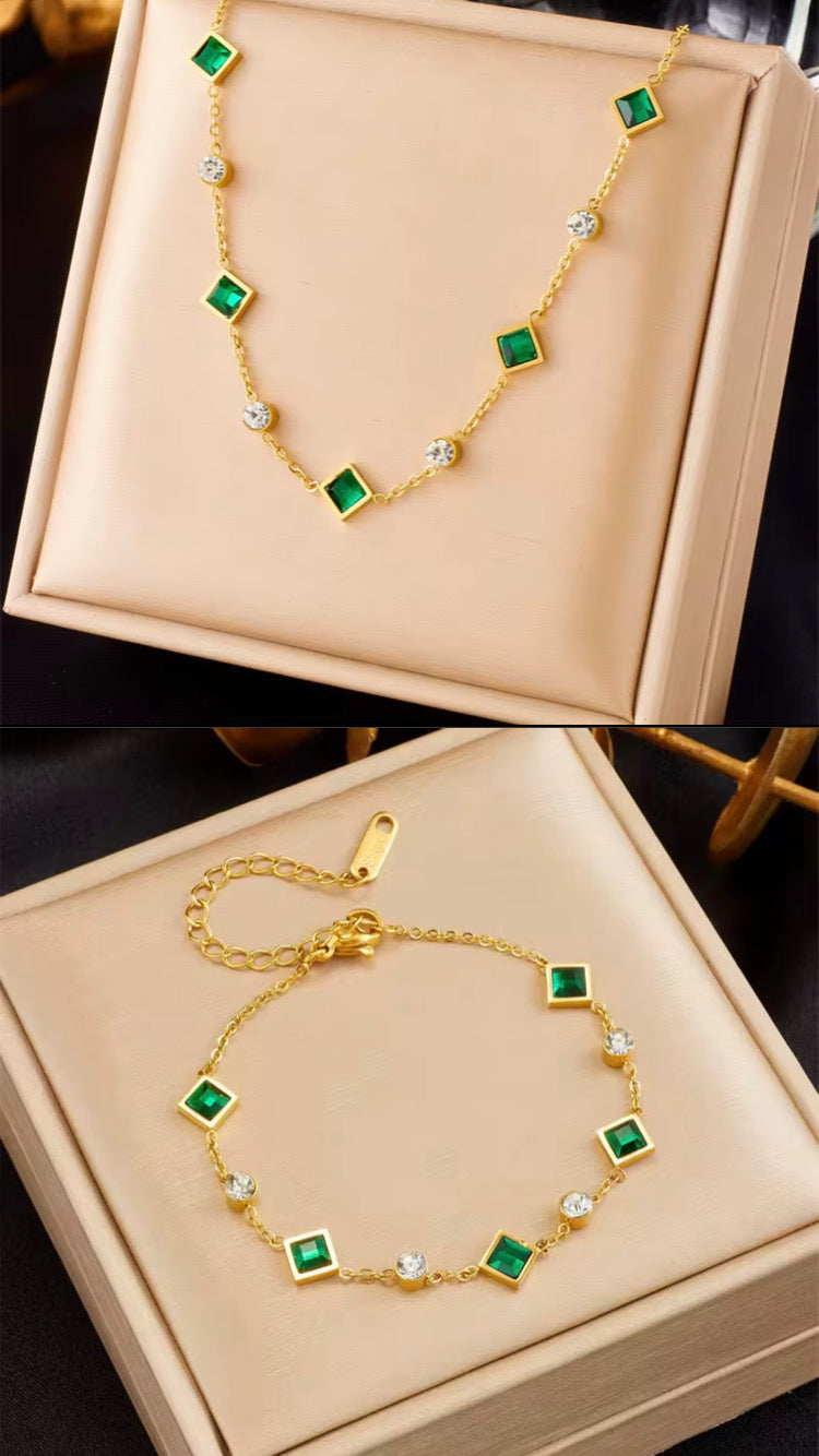 Stainless Steel Green Party jewellery 