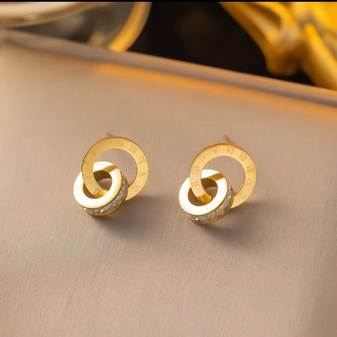 Double Circle Ring Pendant Set